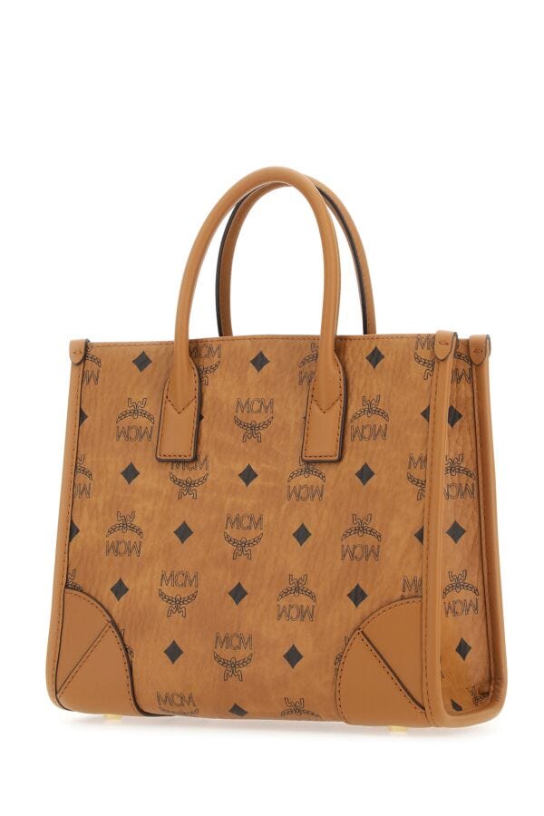 Mcm Woman Printed Canvas Small MÃƒÆ’Ã‚Â£Ãƒâ€šÃ‚Â¼nchen Shopping Bag