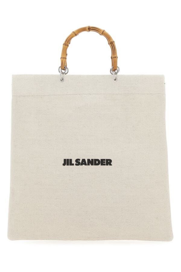 Jil Sander Man Sand Canvas Handbag