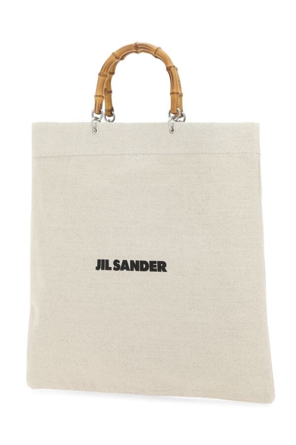 Jil Sander Man Sand Canvas Handbag