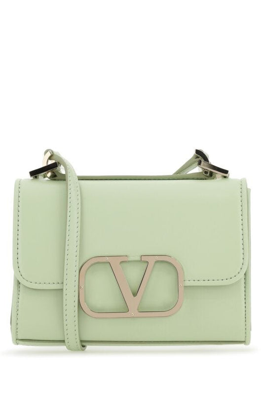 Valentino Garavani Woman Pastel Green Vlogo Crossbody Bag