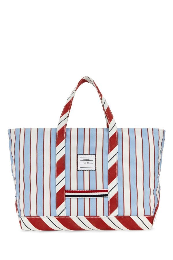 Thom Browne Man Printed Canvas Medium Handbag