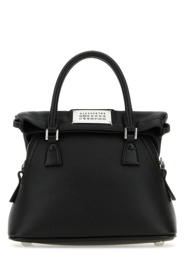 Maison Margiela Woman Black Leather Micro 5Ac Handbag