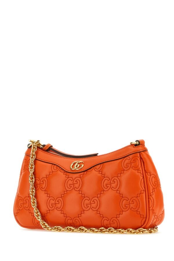 Gucci Woman Orange Leather Handbag