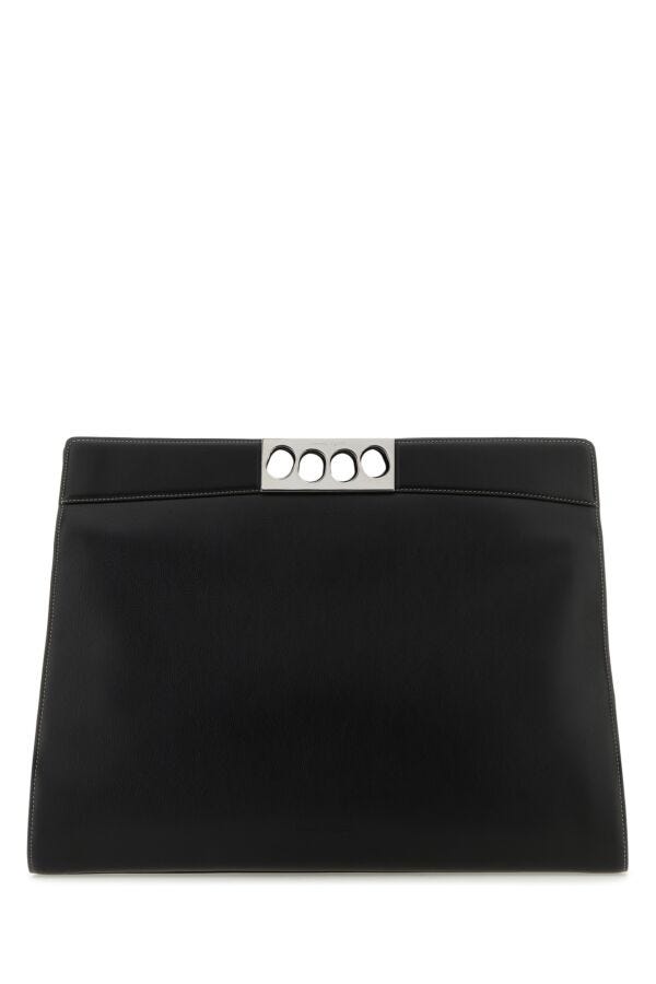 Alexander Mcqueen Man Black Leather Grip Briefcase