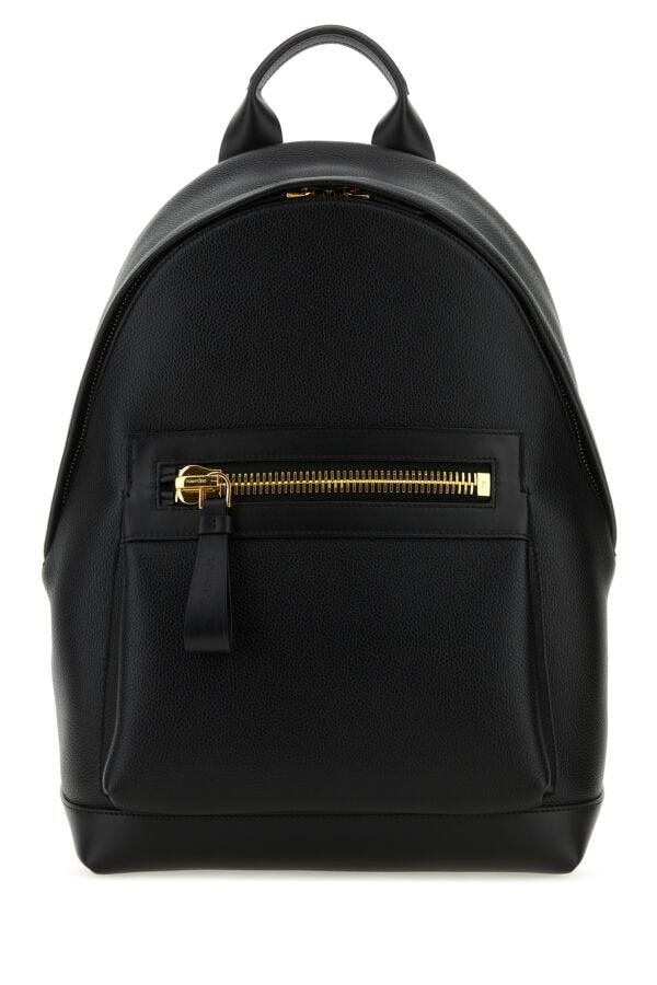 Tom Ford Man Black Leather Backpack