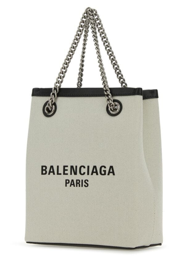 Balenciaga Woman Sand Canvas Duty Free Handbag