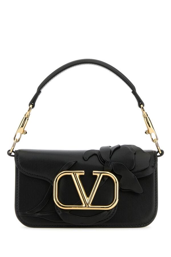 Valentino Garavani Woman Black Leather LocÃƒÆ’Ã‚Â£Ãƒâ€šÃ‚Â² Small Handbag