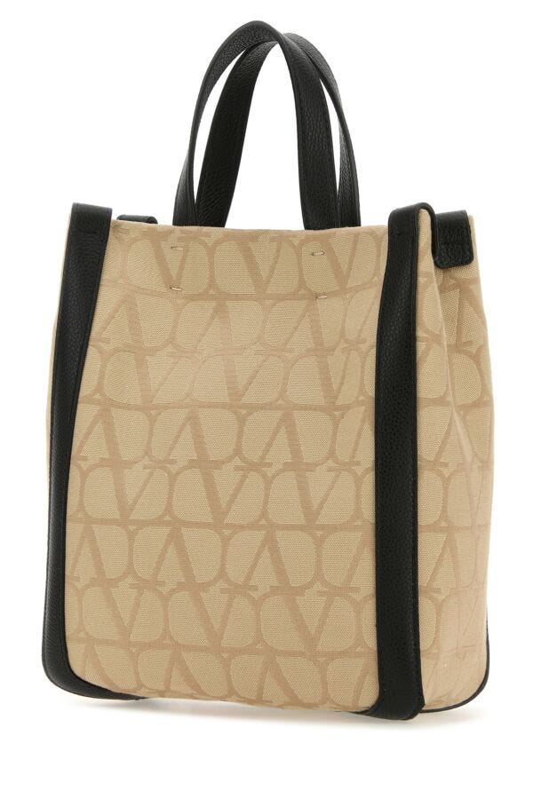 Valentino Garavani Man Beige Toile Iconographe Shopping Bag