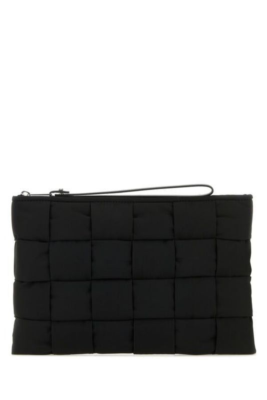 Bottega Veneta Man Black Nylon Cassette Clutch