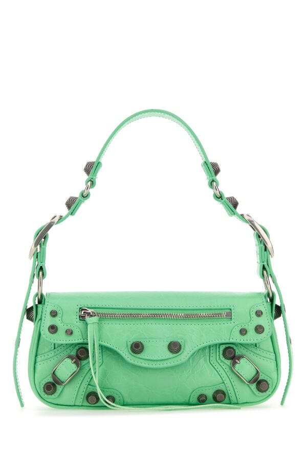 Balenciaga Woman Light Green Leather Le Cagole Sling Xs Shoulder Bag