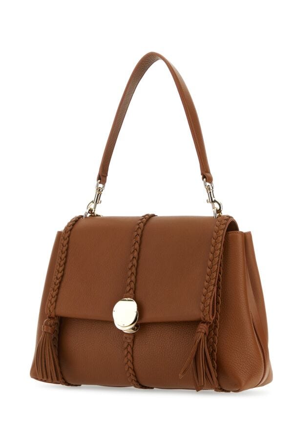 Chloe Woman Caramel Leather Medium Penelope Handbag