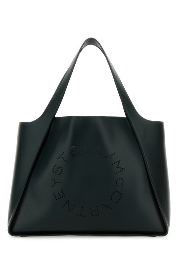 Stella Mccartney Woman Bottle Green Alter Mat Stella Logo Shoulder Bag