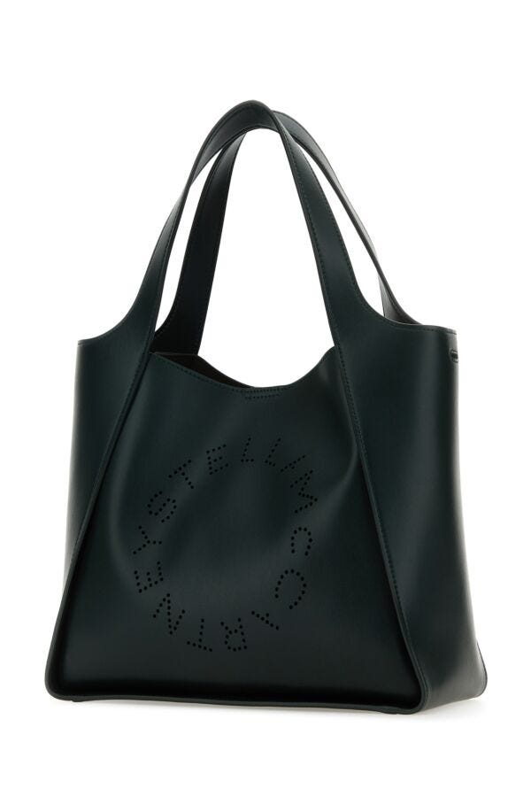 Stella Mccartney Woman Bottle Green Alter Mat Stella Logo Handbag