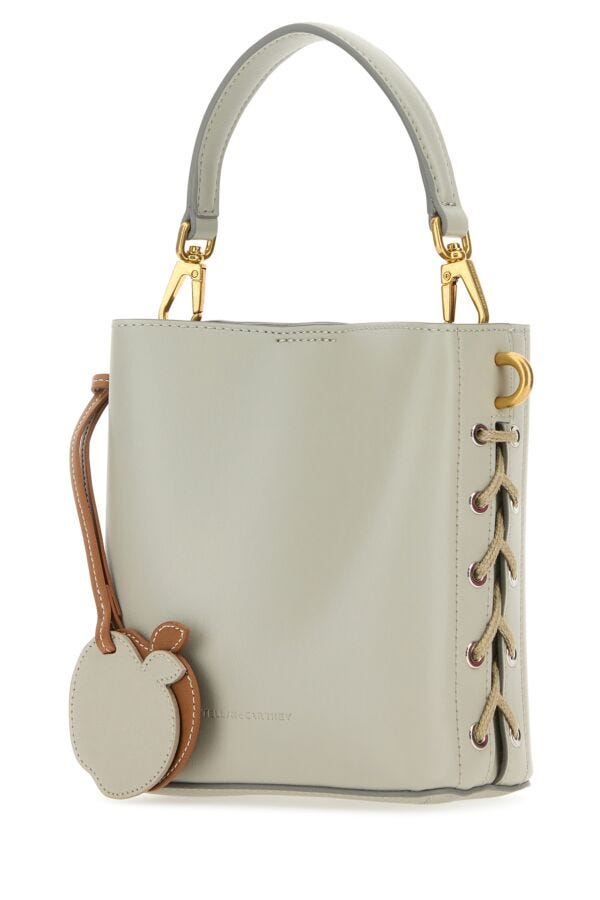 Stella Mccartney Woman Light Grey Synthetic Leather Veuve Clicquot Bucket Bag