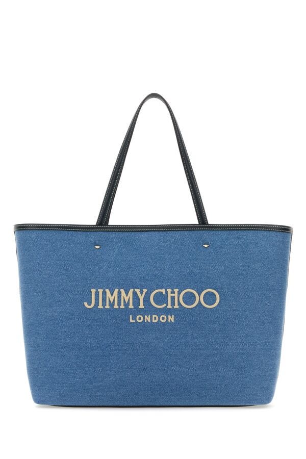 Jimmy Choo Woman Denim Marli/S Shopping Bag
