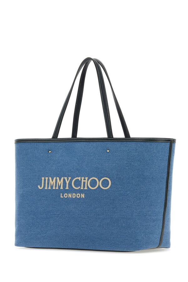 Jimmy Choo Woman Denim Marli/S Shopping Bag