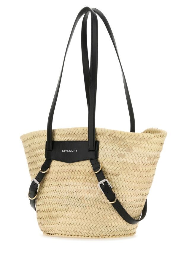 Givenchy Woman Straw Medium Voyou Basket Shopping Bag