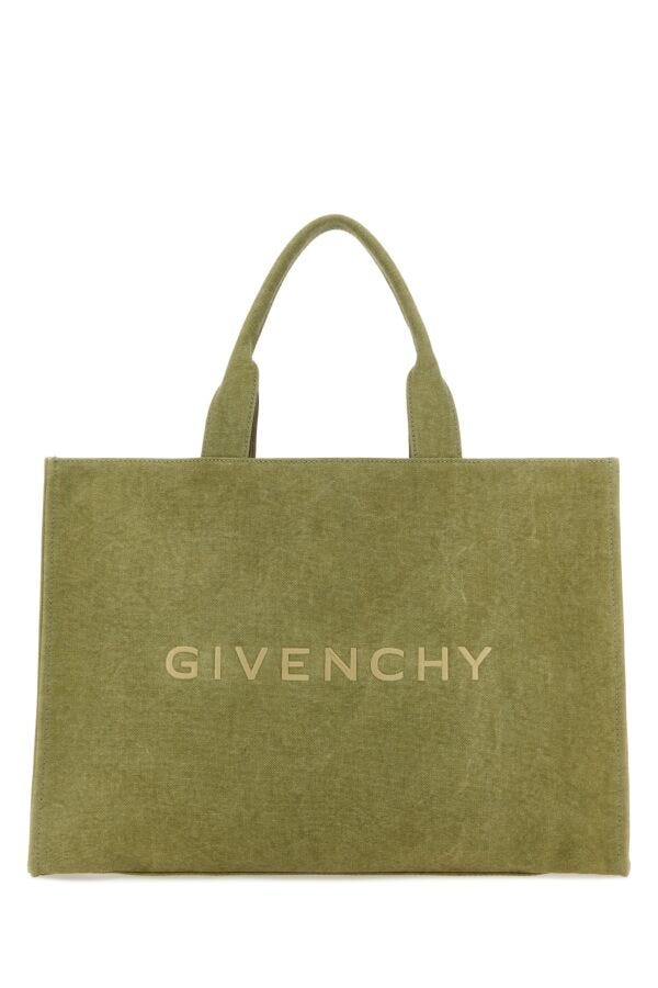 Givenchy Man Khaki Canvas Givenchy Shopping Bag