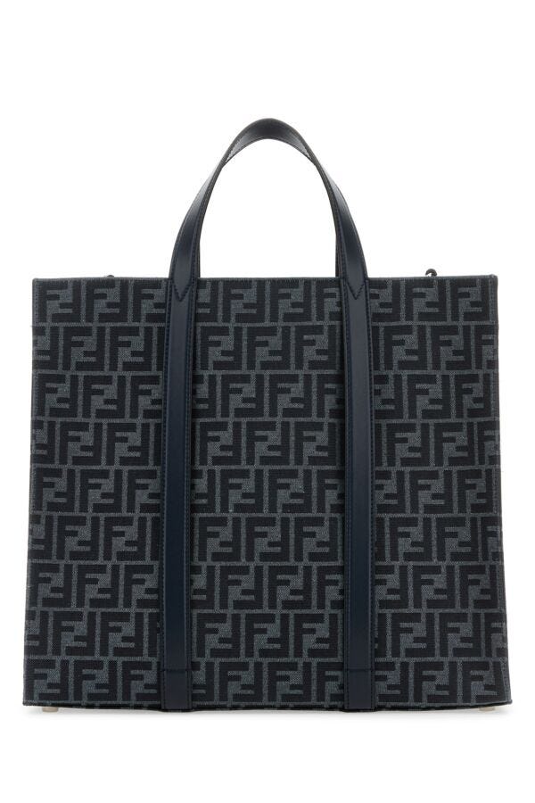Fendi Man Embroidered Canvas Shopping Bag