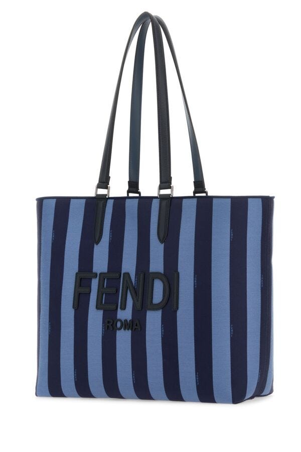 Fendi Man Embroidered Canvas Go To Shopping Bag