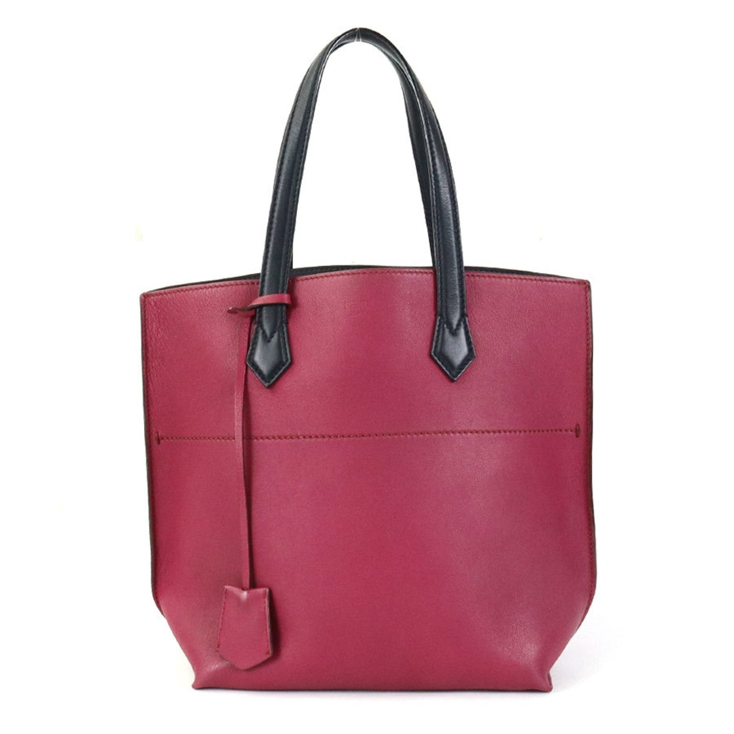 FENDI Handbag Tote Bag Leather Magenta/Black Ladies