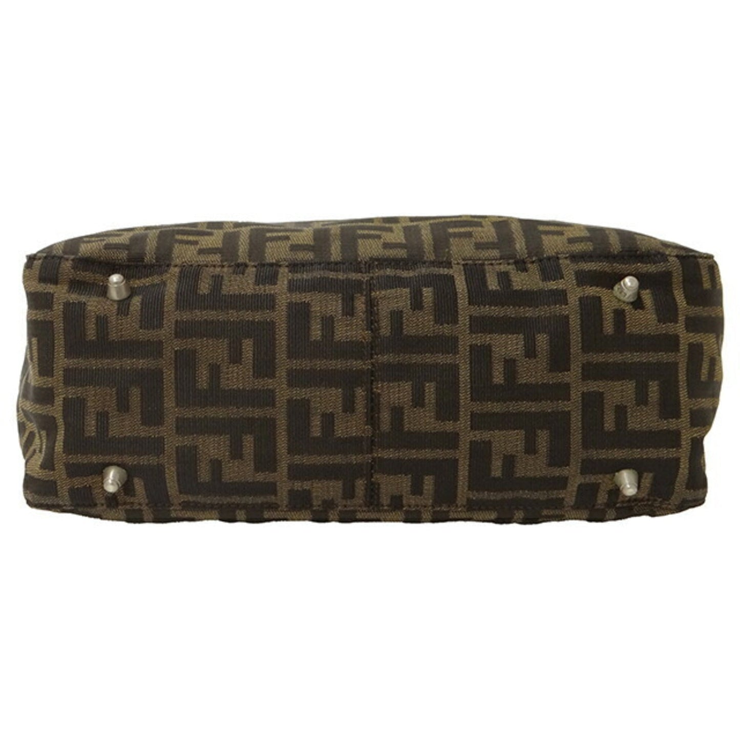 FENDI Bag Women's Zucca Handbag Canvas Khaki Brown 26329