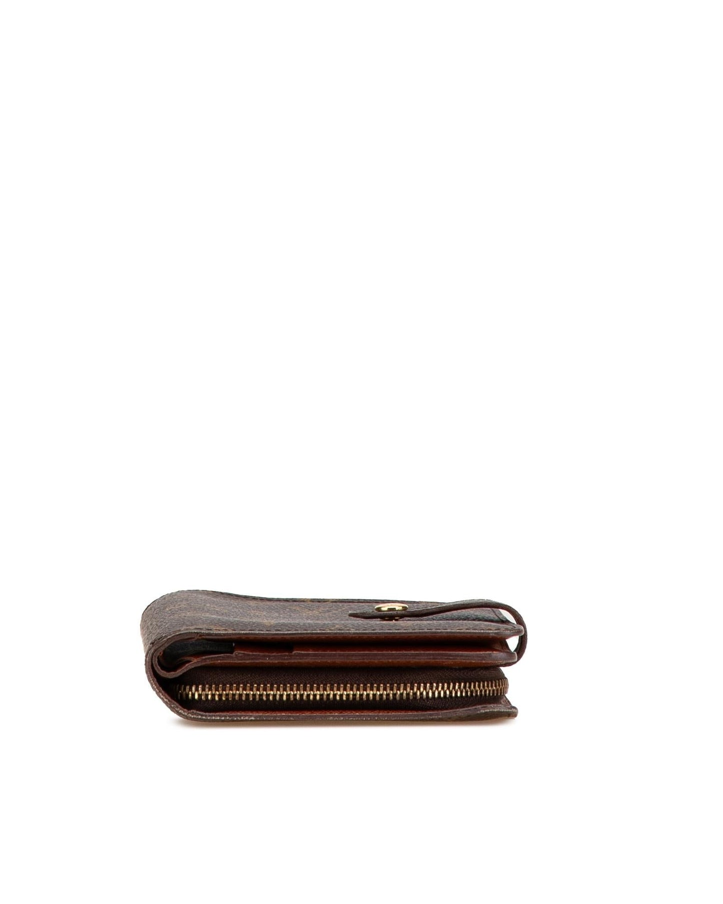 Monogram Canvas Zipped Wallet with Interior Slip Pockets