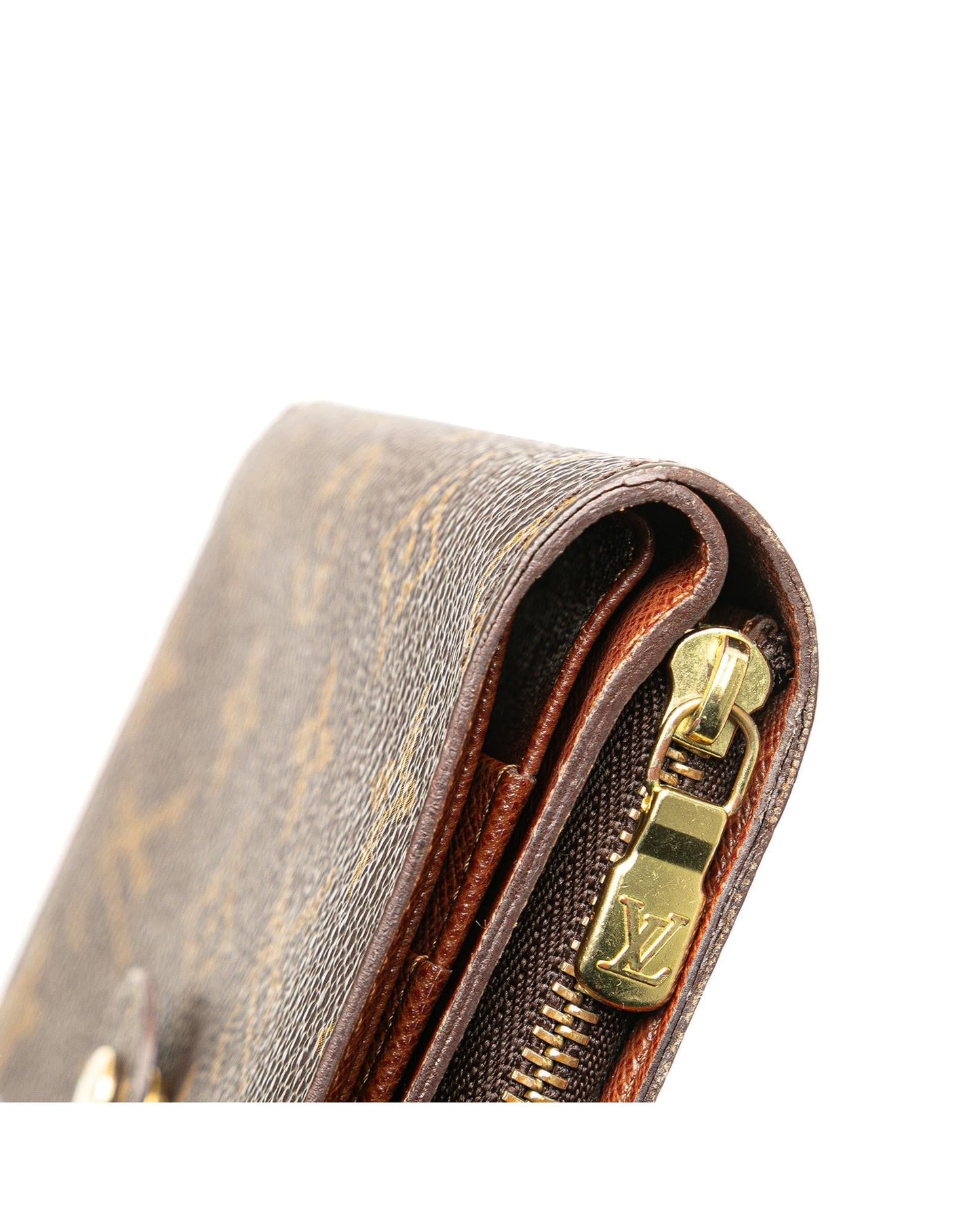 Monogram Canvas Zipped Wallet with Interior Slip Pockets