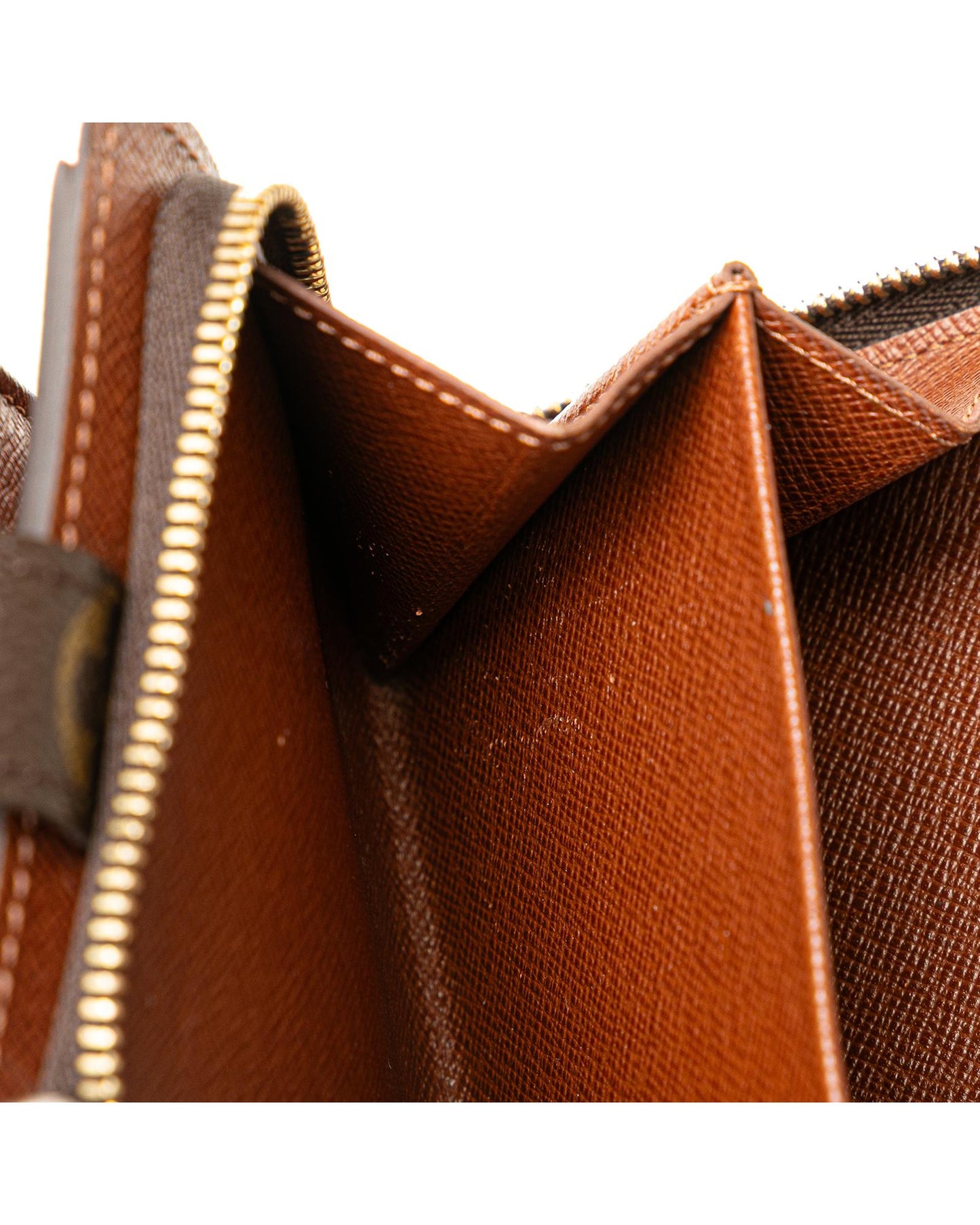 Monogram Bi-Fold Wallet with Snap Closure and Interior Zip Compartment