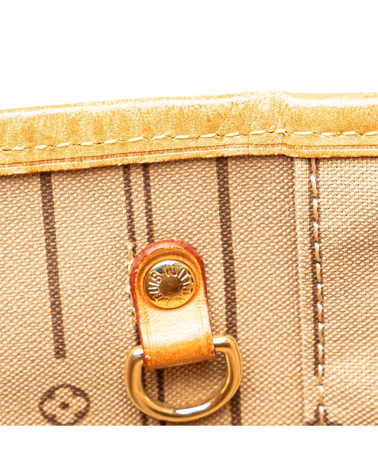 Monogram Canvas Tote with Leather Trim and Interior Zip Pocket