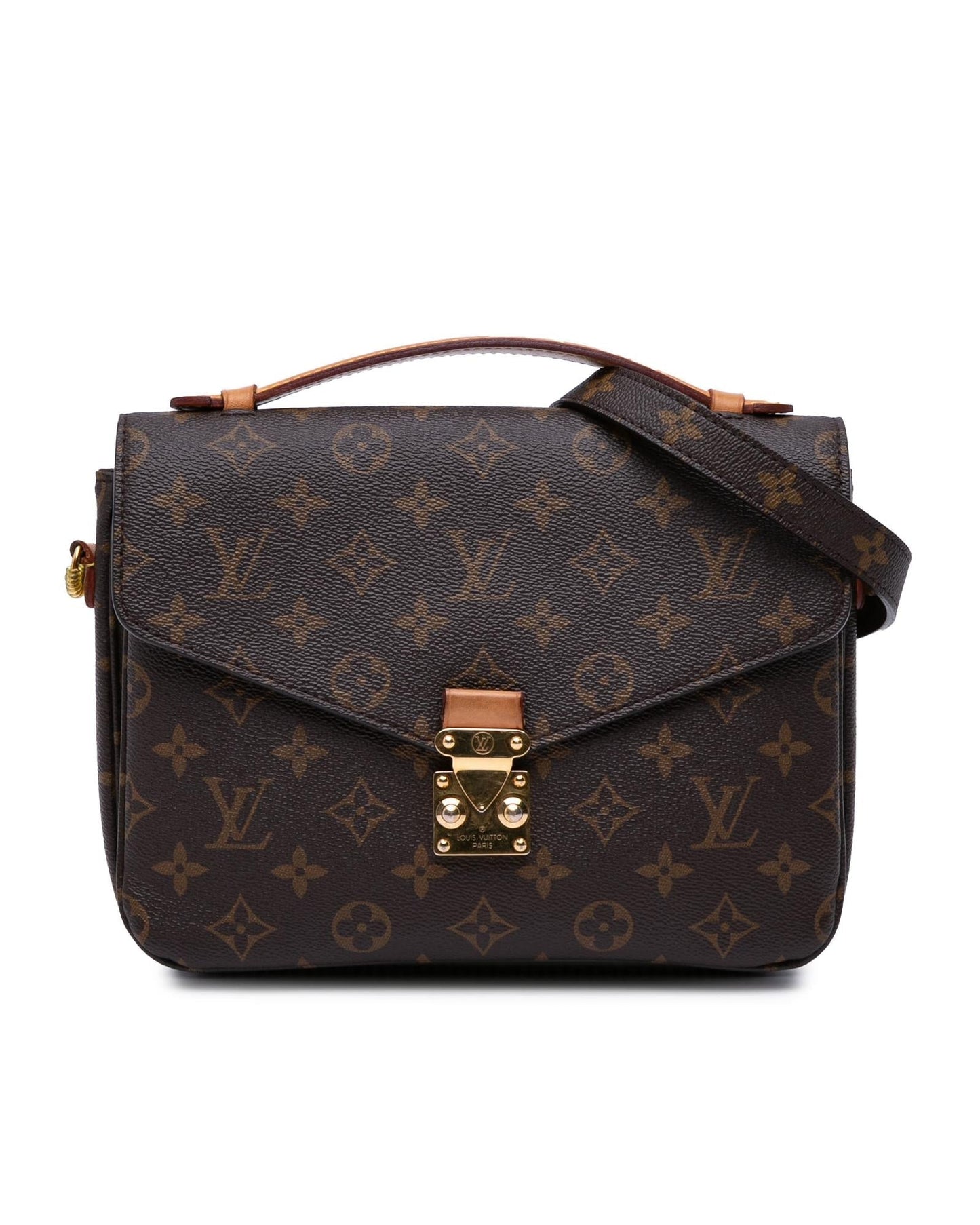 Monogram Pochette Metis with Vachetta Leather Handle and Detachable Shoulder Strap
