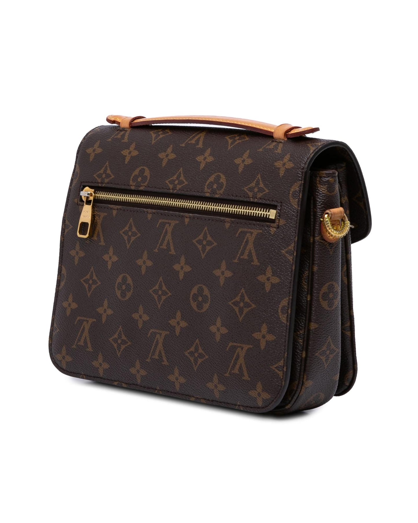 Monogram Pochette Metis with Vachetta Leather Handle and Detachable Shoulder Strap
