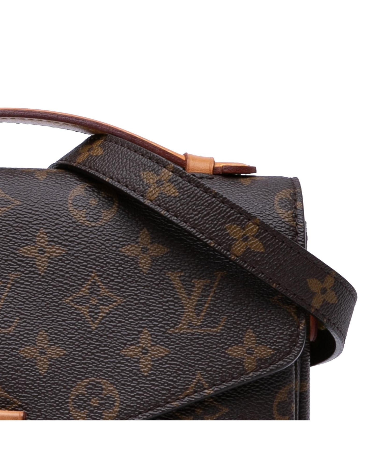 Monogram Pochette Metis with Vachetta Leather Handle and Detachable Shoulder Strap