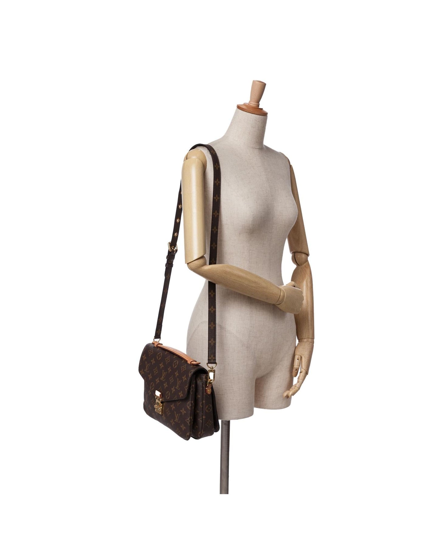 Monogram Pochette Metis with Vachetta Leather Handle and Detachable Shoulder Strap