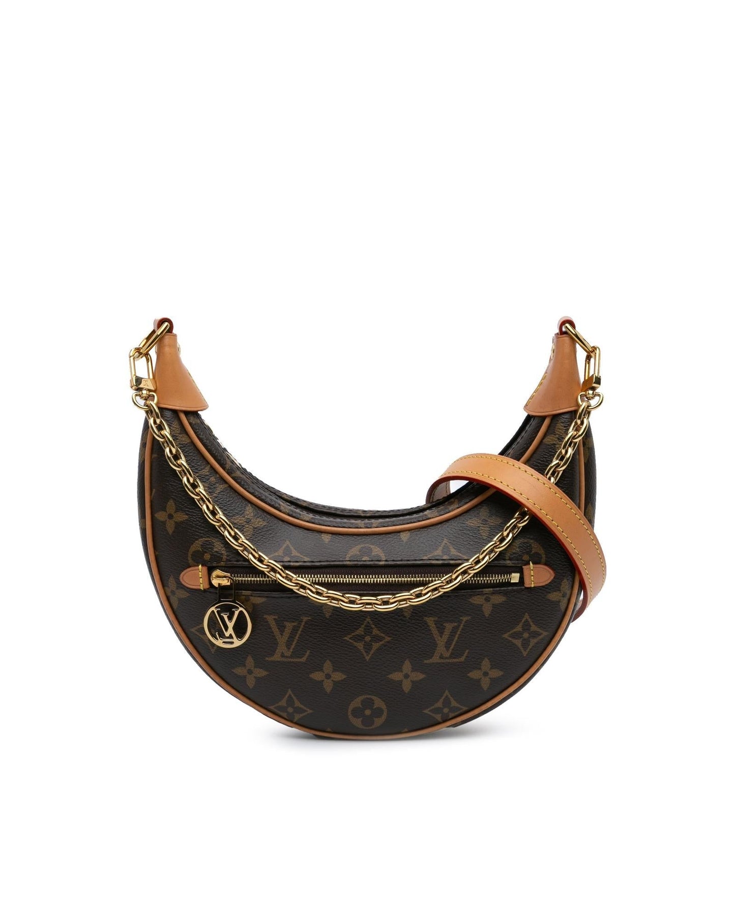 Monogram Canvas Loop Bag with Detachable Straps and Zip Closure