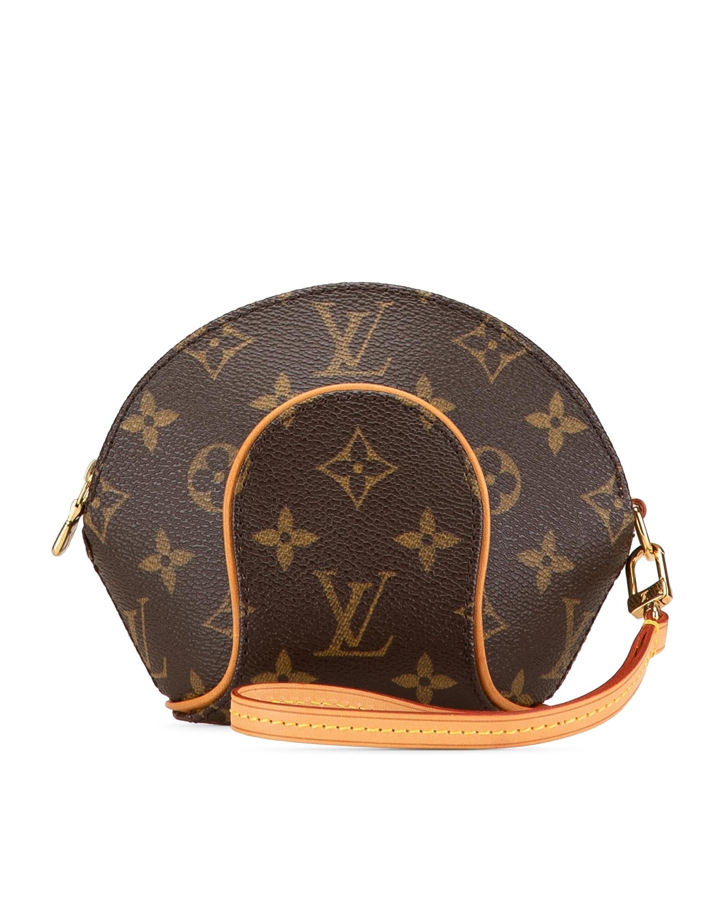 Monogram Canvas Clutch Bag with Vachetta Leather Wrist Strap