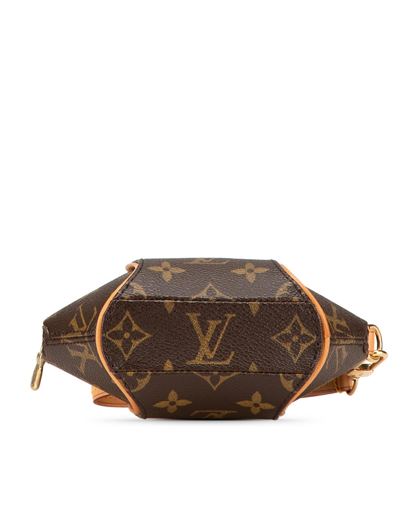 Monogram Canvas Clutch Bag with Vachetta Leather Wrist Strap