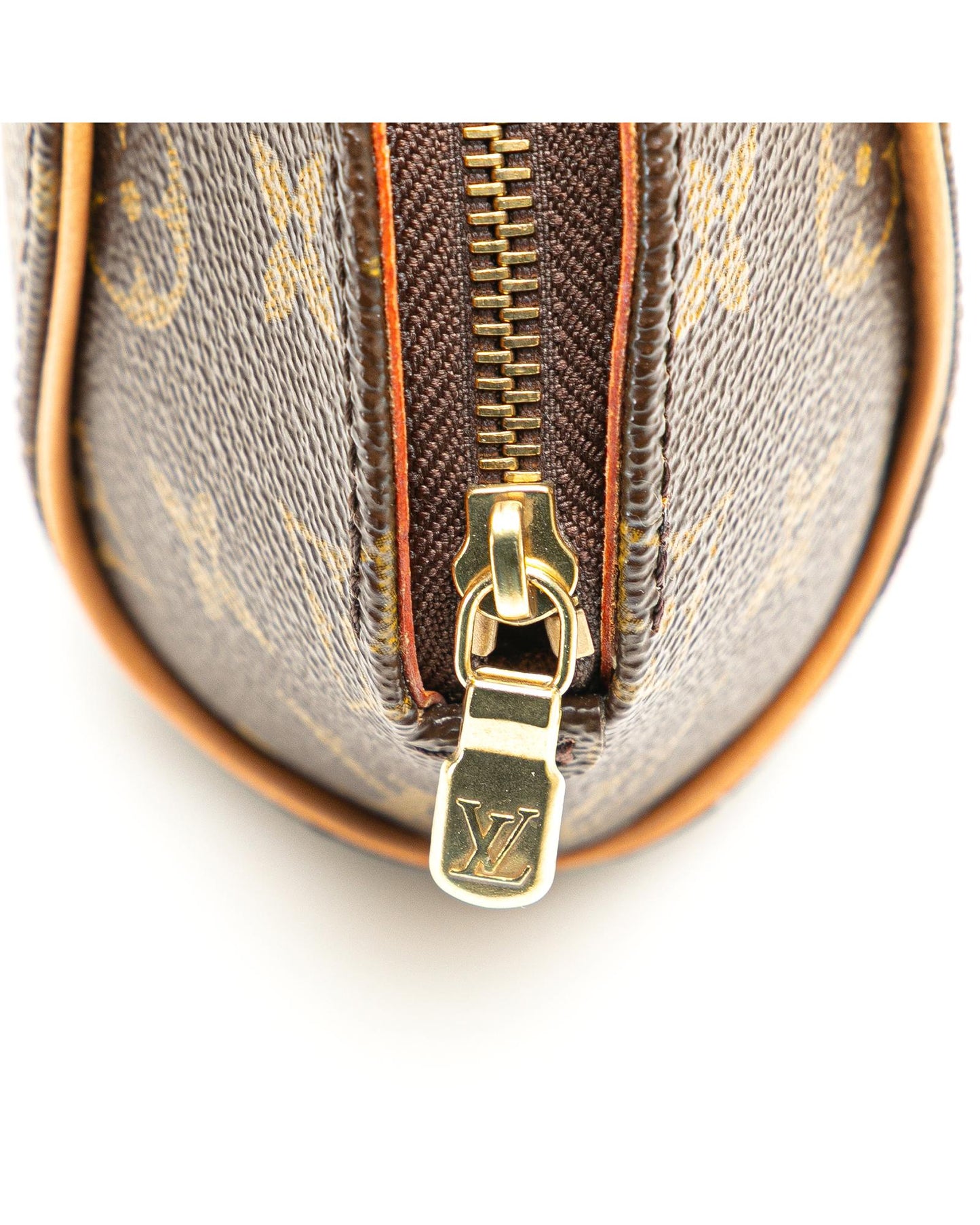 Monogram Canvas Clutch Bag with Vachetta Leather Wrist Strap