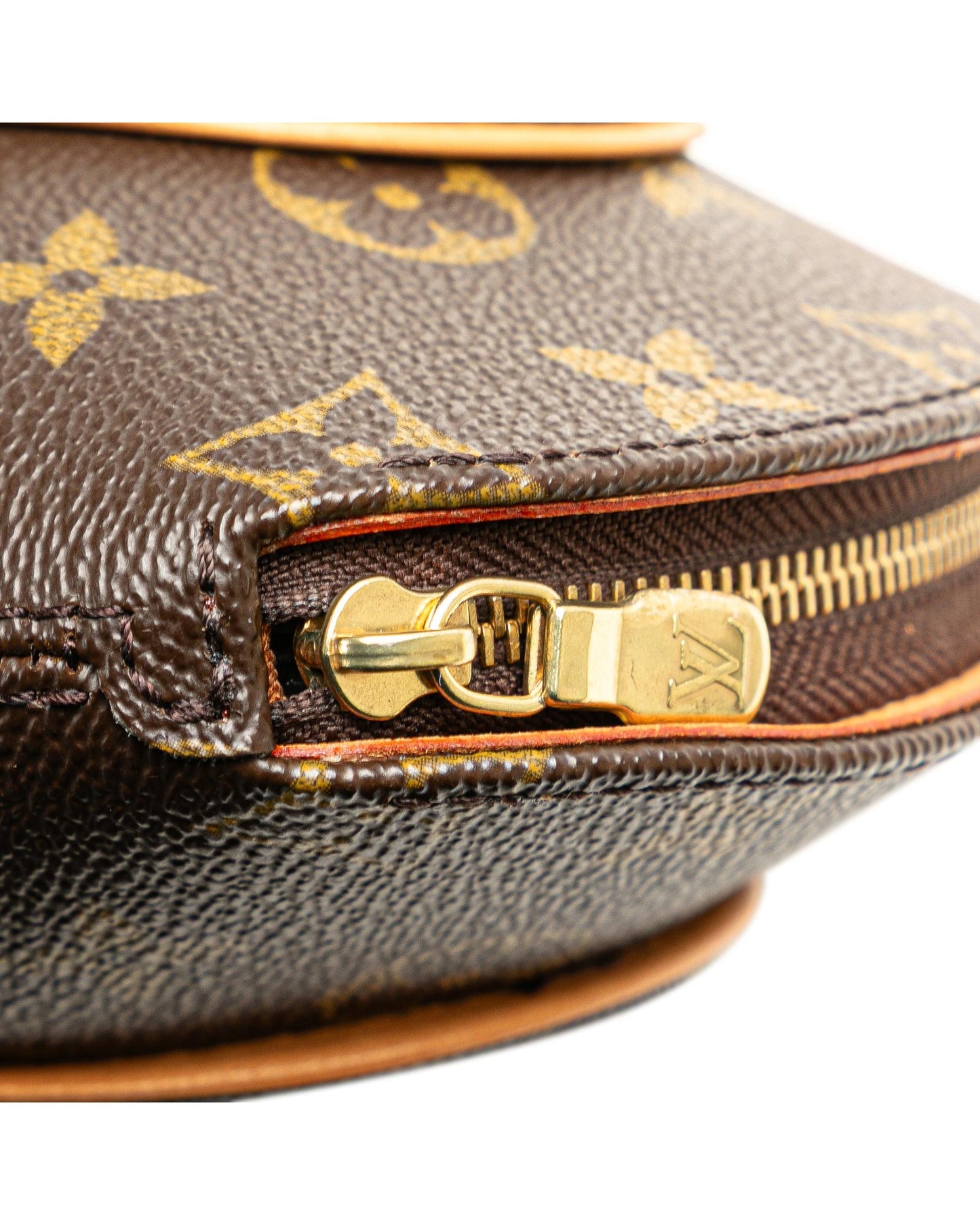 Monogram Canvas Clutch Bag with Vachetta Leather Wrist Strap
