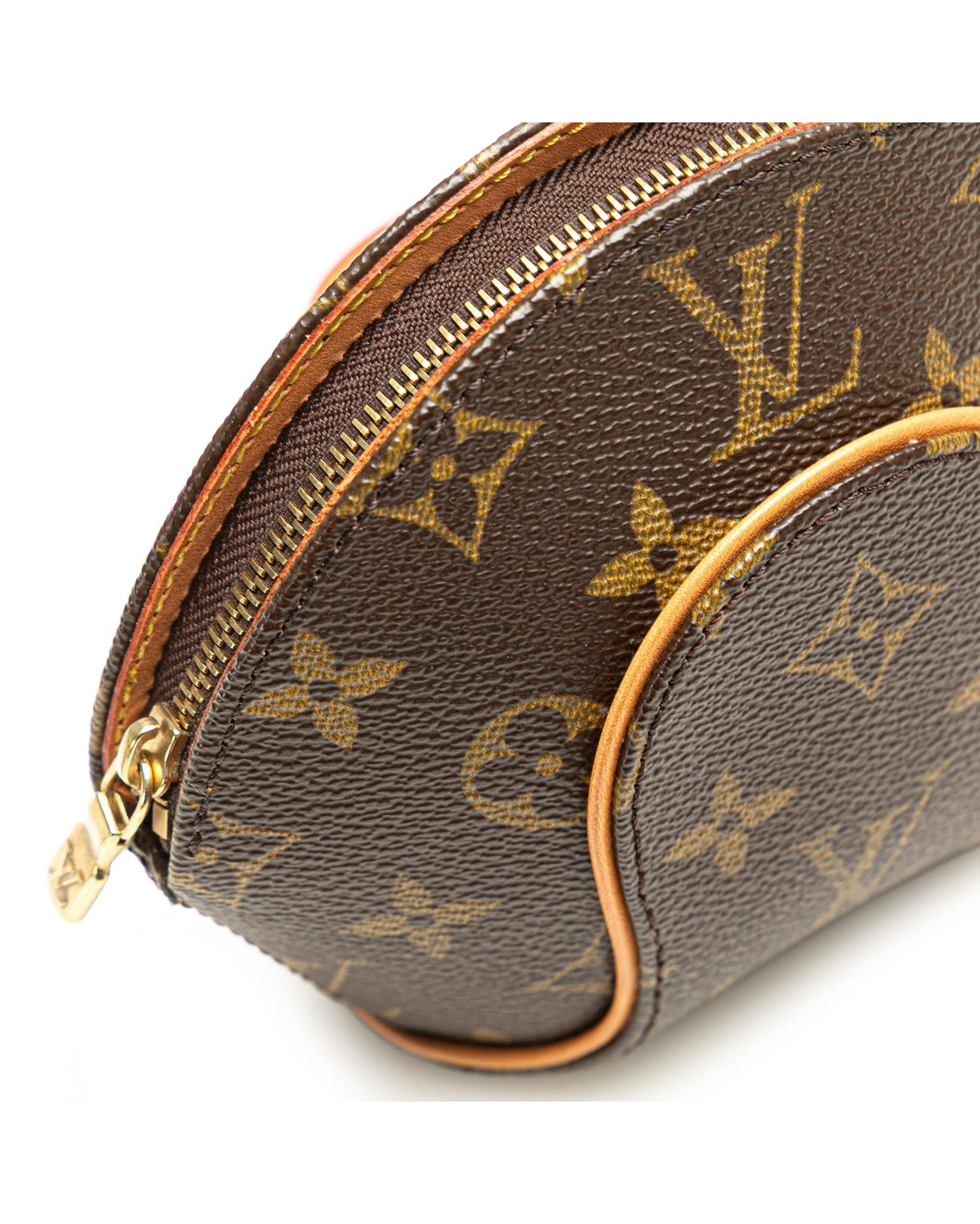Monogram Canvas Clutch Bag with Vachetta Leather Wrist Strap