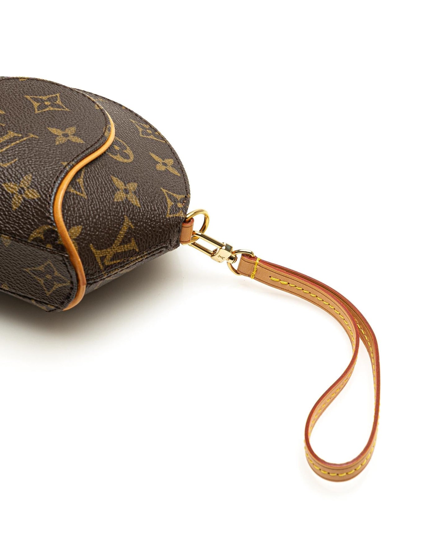Monogram Canvas Clutch Bag with Vachetta Leather Wrist Strap