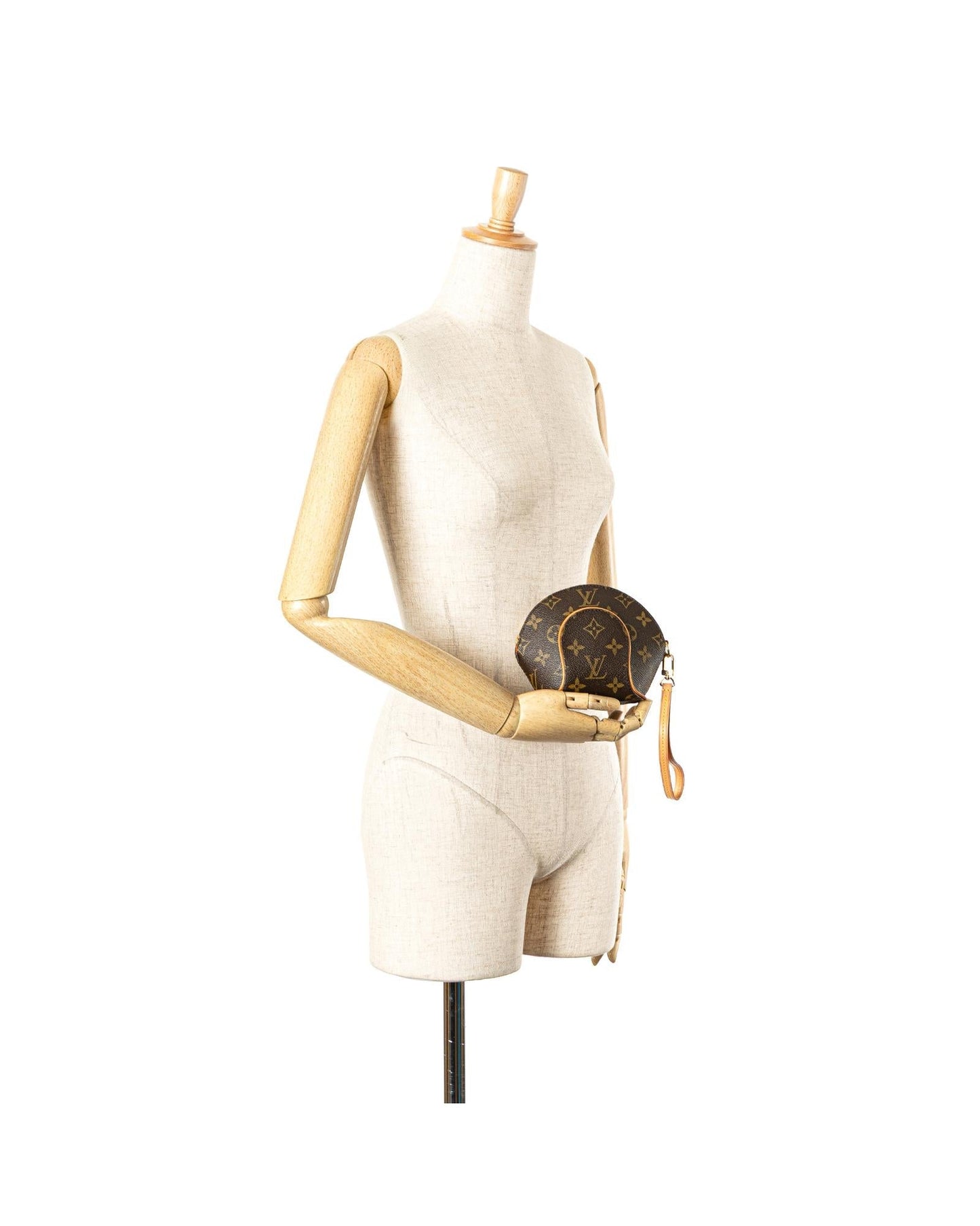 Monogram Canvas Clutch Bag with Vachetta Leather Wrist Strap