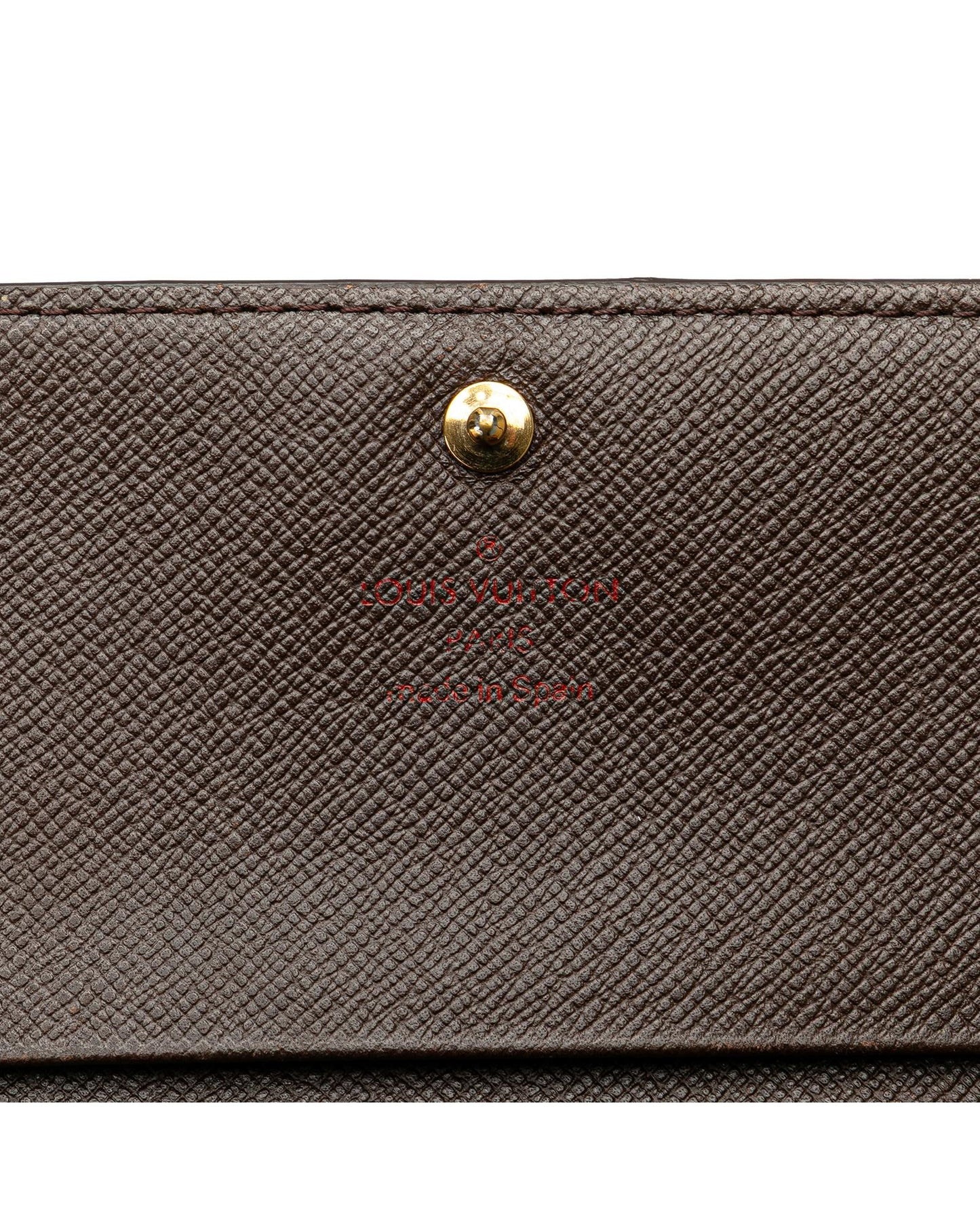 Damier Ebene Porte Monnaie Billets Tresor Wallet with Zip and Slip Pockets