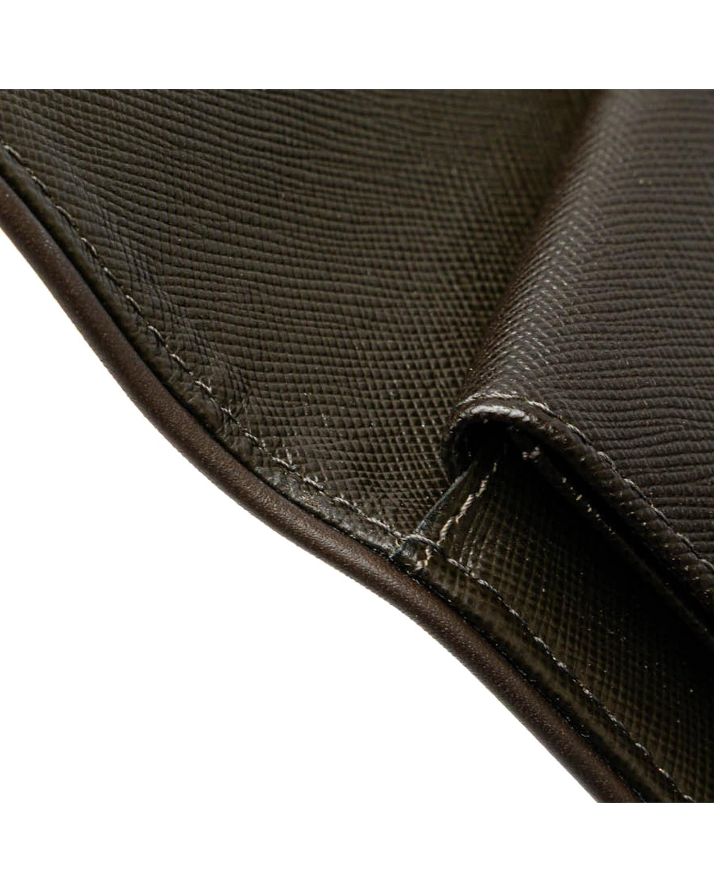 Monogram Canvas Wallet with Leather Trim and Multiple Pockets