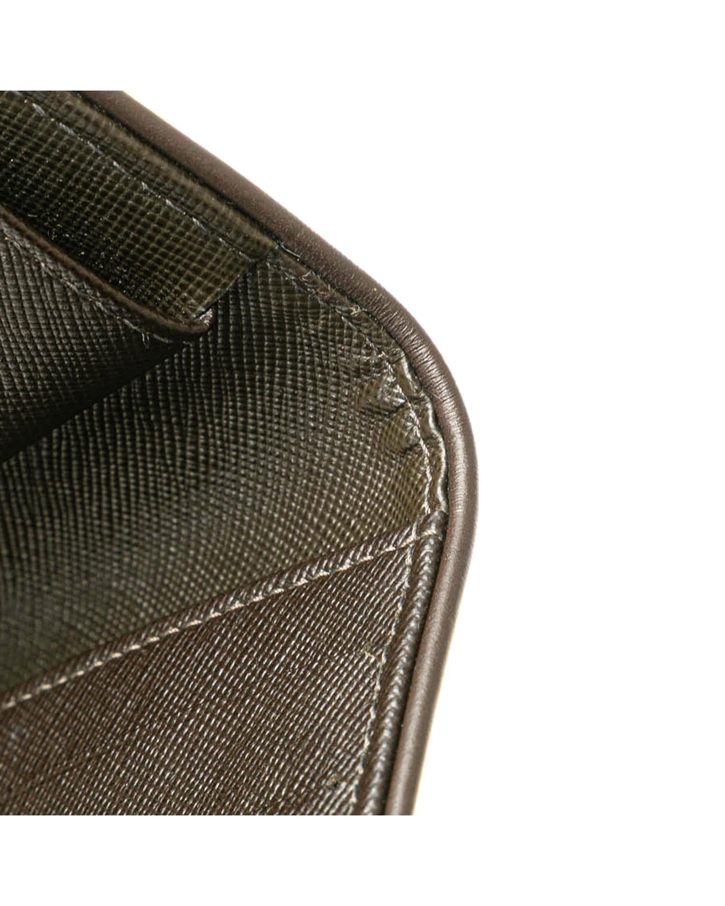 Monogram Canvas Wallet with Leather Trim and Multiple Pockets