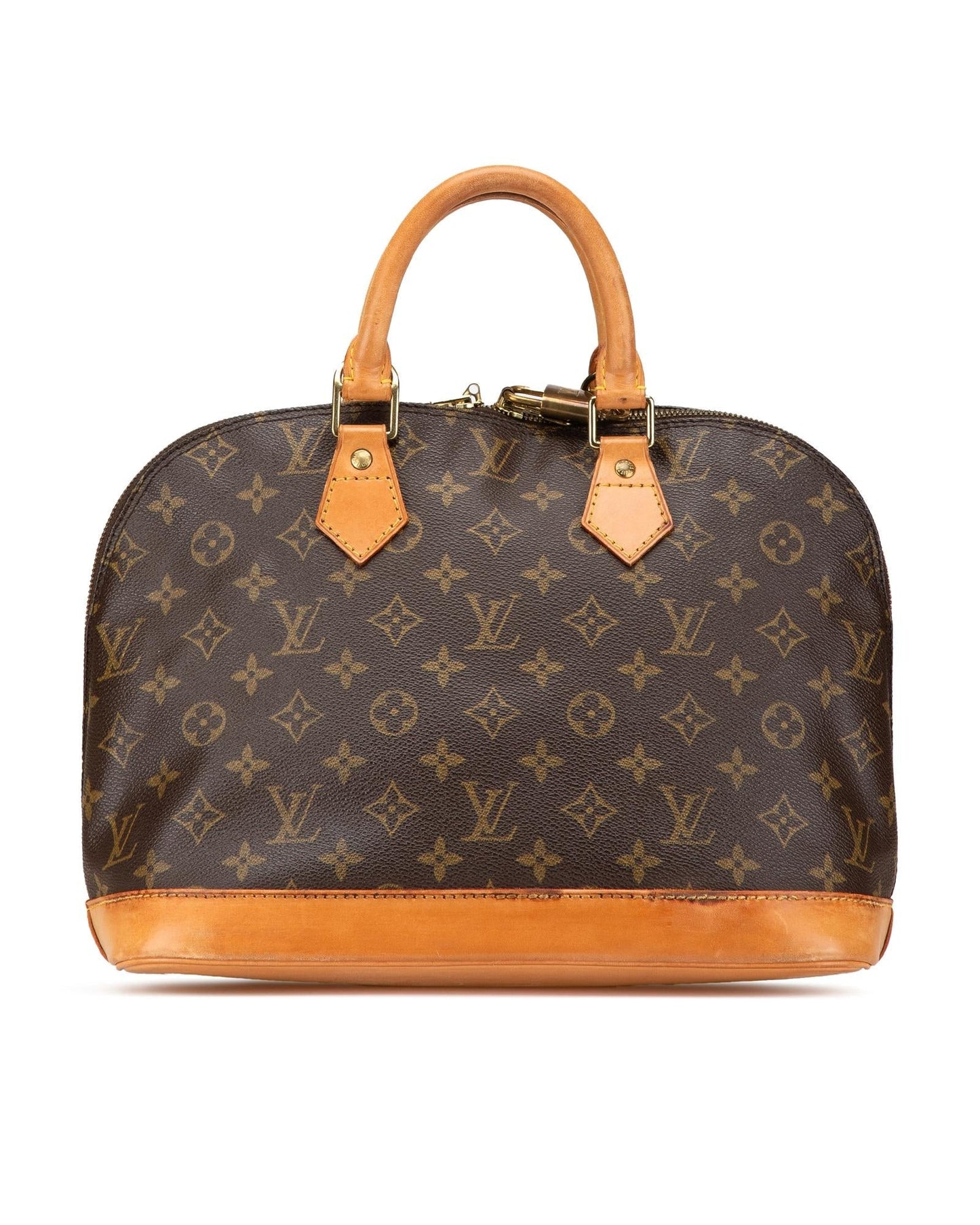 Monogram Canvas Alma PM with Vachetta Leather Trim and Top Zip Closure