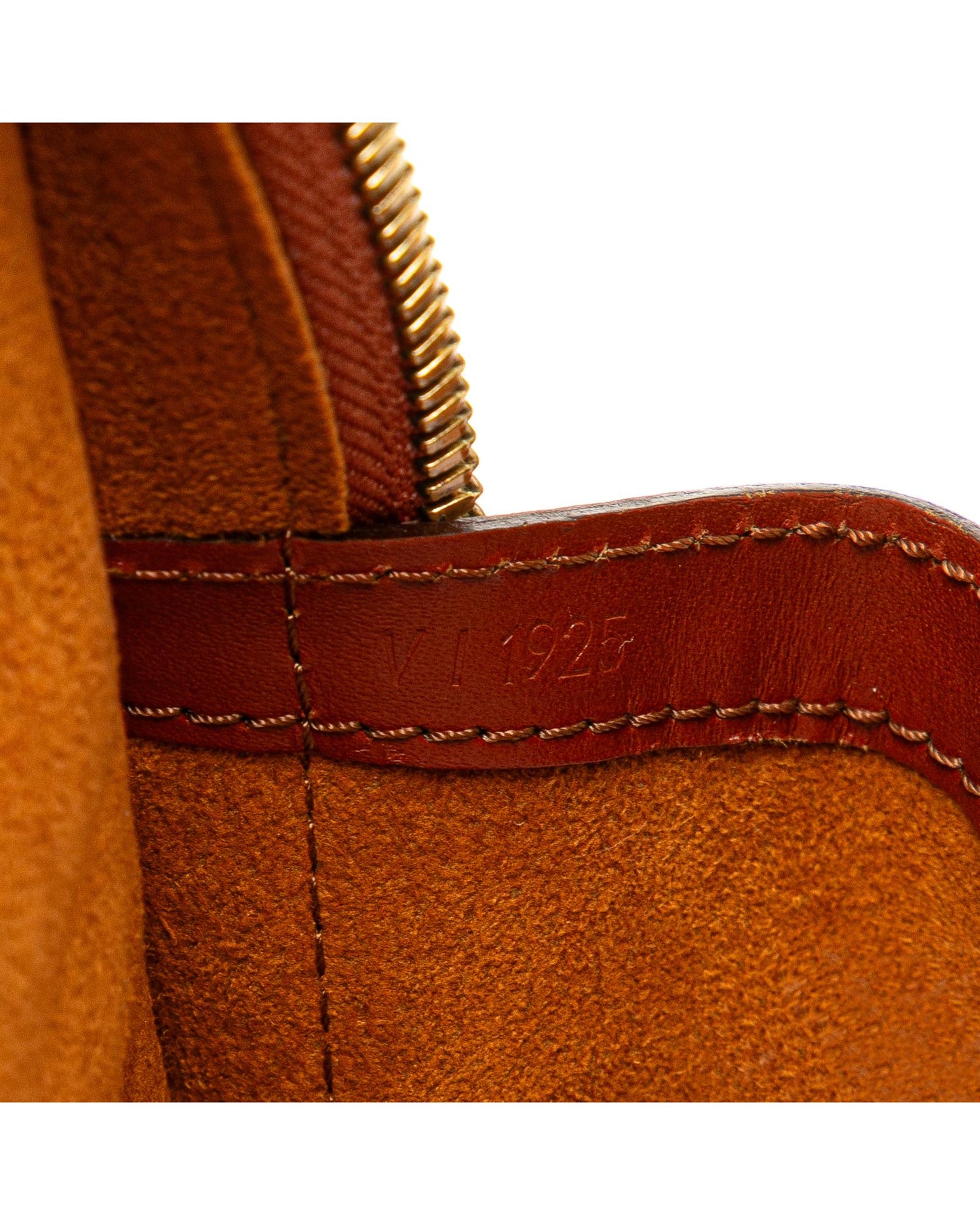 Epi Leather Backpack with Adjustable Straps and Front Zip Pocket