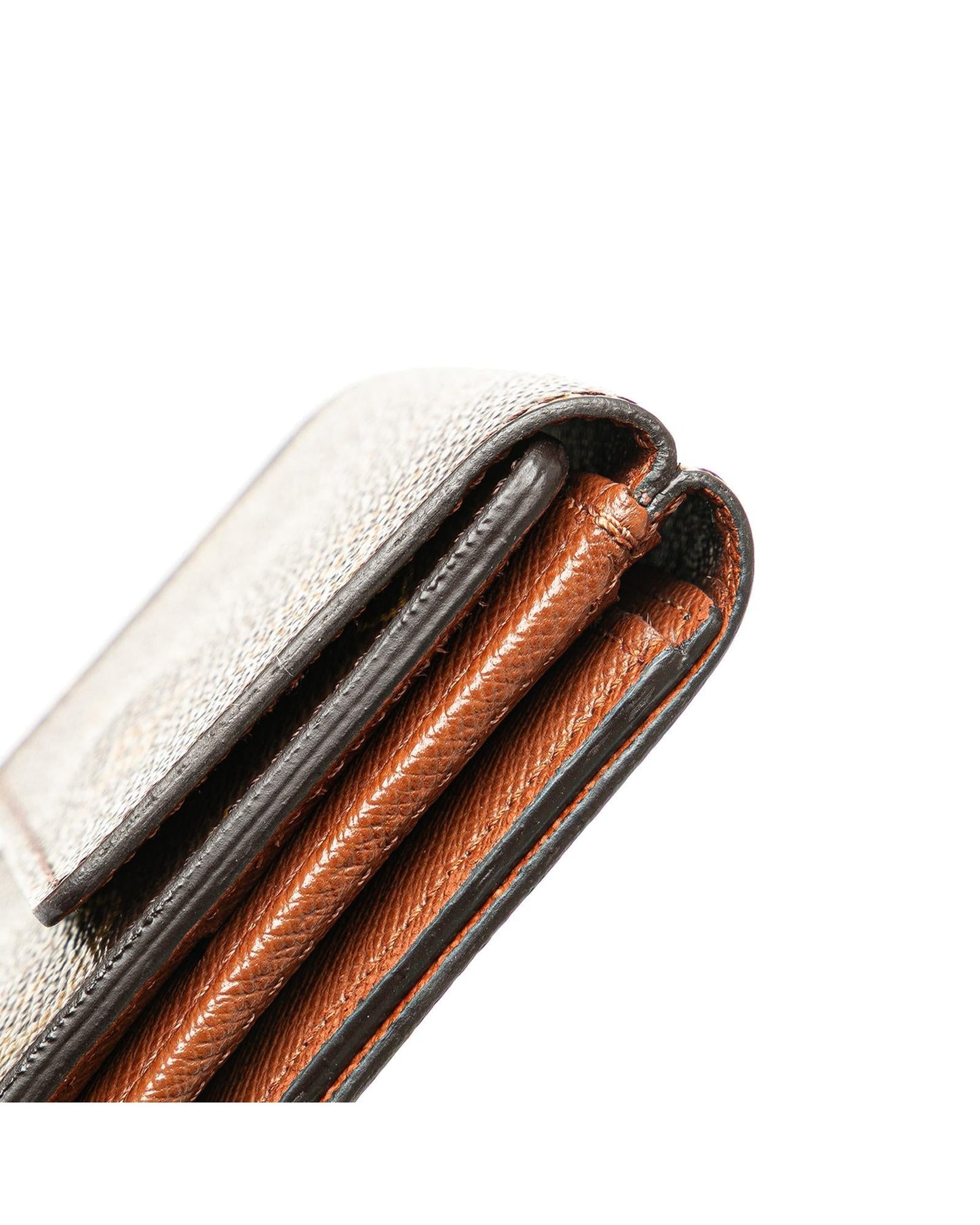Monogram Canvas Elise Wallet with Snap Button Closure