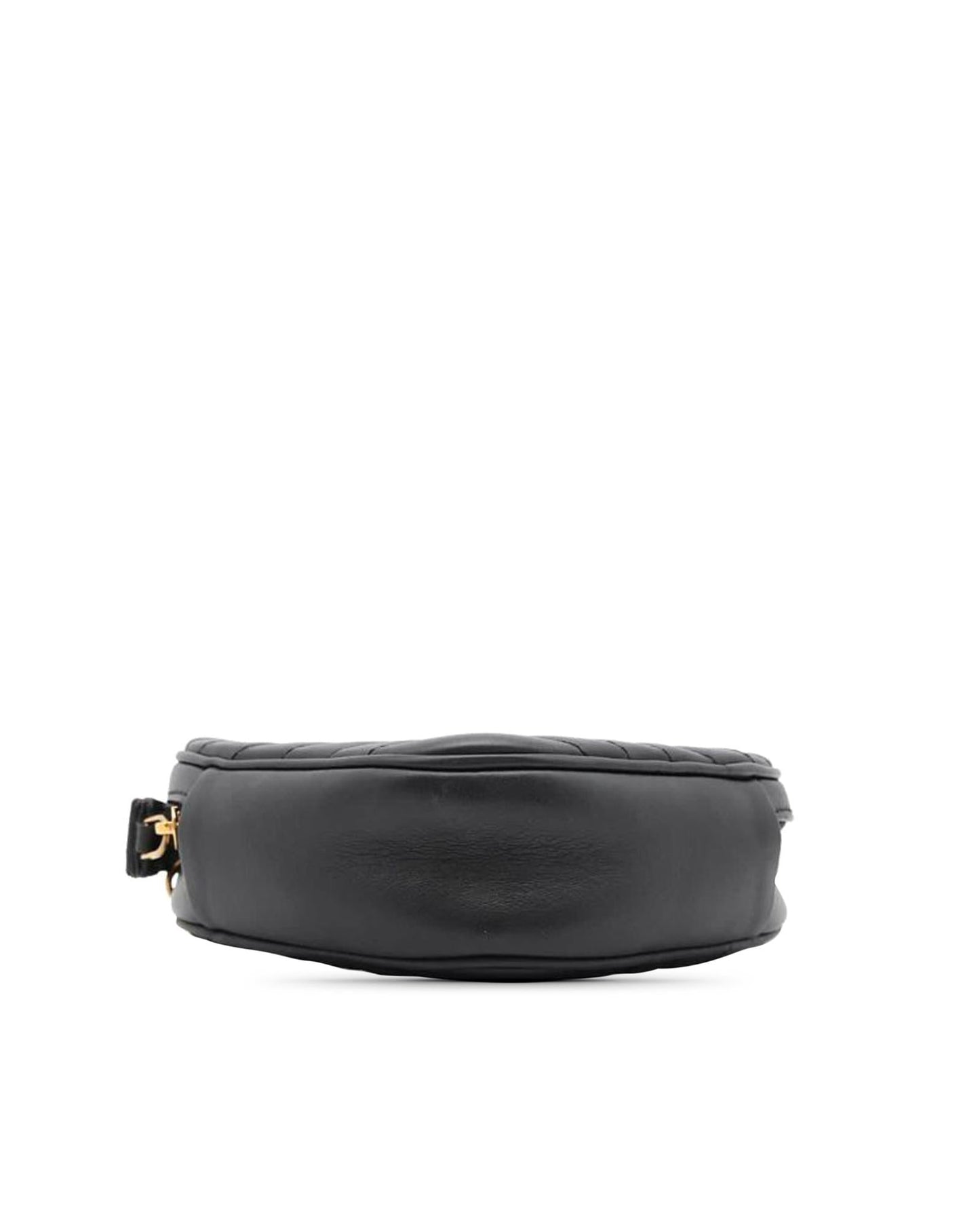 Leather Quilted Heart Crossbody Bag with Detachable Strap