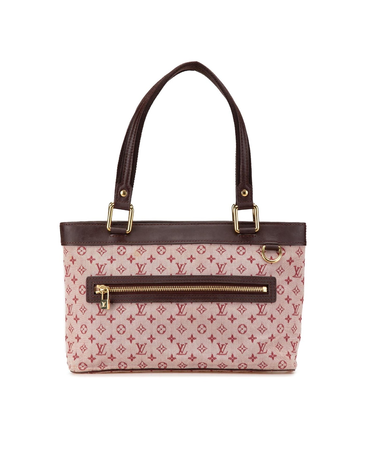 Monogram Canvas Lucille PM with Leather Trim and Top Zip Closure